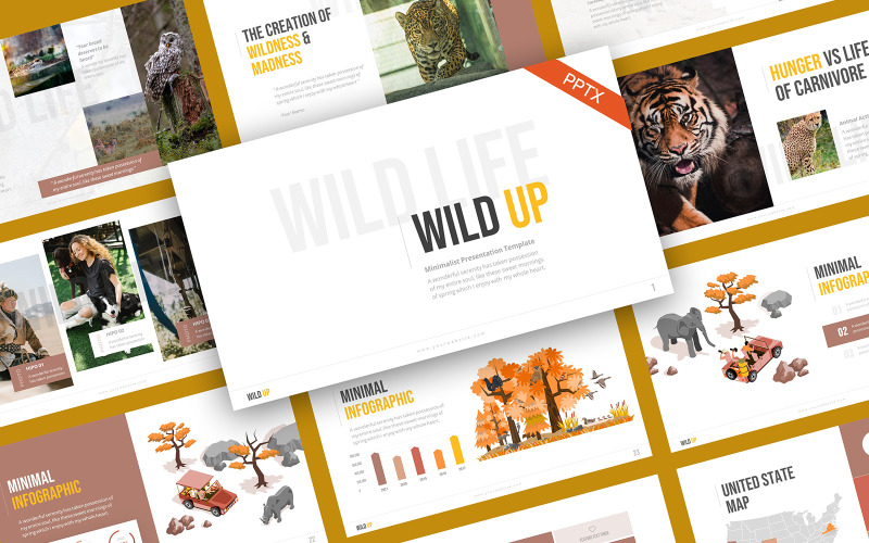 WildUp Nature Professional Sjablonen PowerPoint presentatie