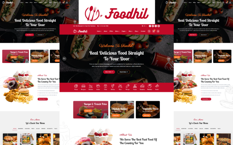 Foodhil - HTML5快餐店模型