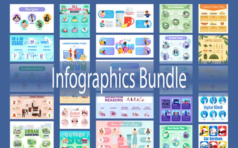 Pacote de modelos de infográficos