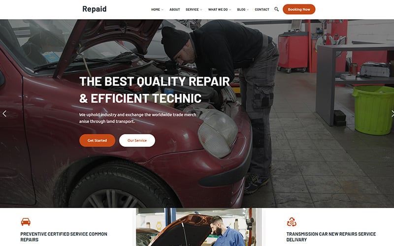 Zurückgezahlt - Autoreparaturdienst WordPress Theme