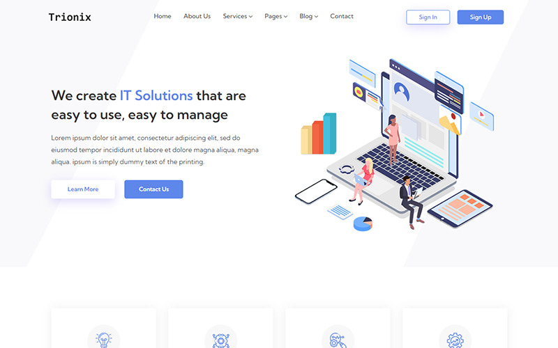 Trionix - Sjabloon voor IT-oplossingen en zakelijke websites