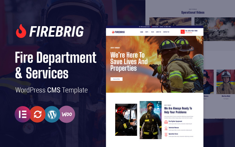 Firebrig -安全和消防部门WordPress主题
