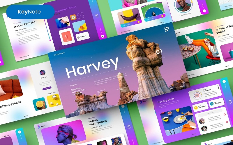 Harvey — Шаблон бизнес-презентации