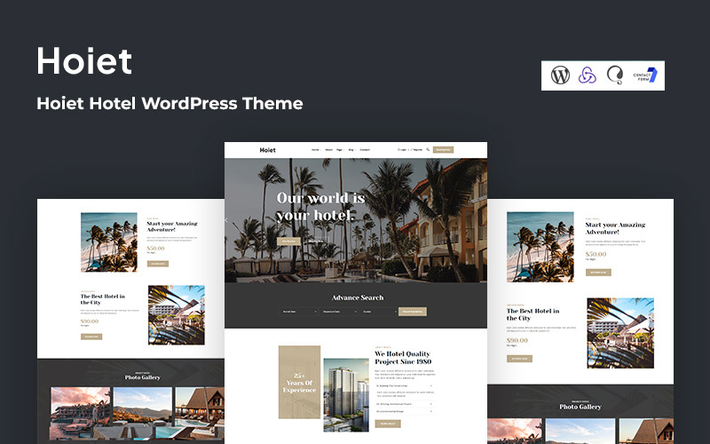 Hoiet - Hotell och resor WordPress-tema