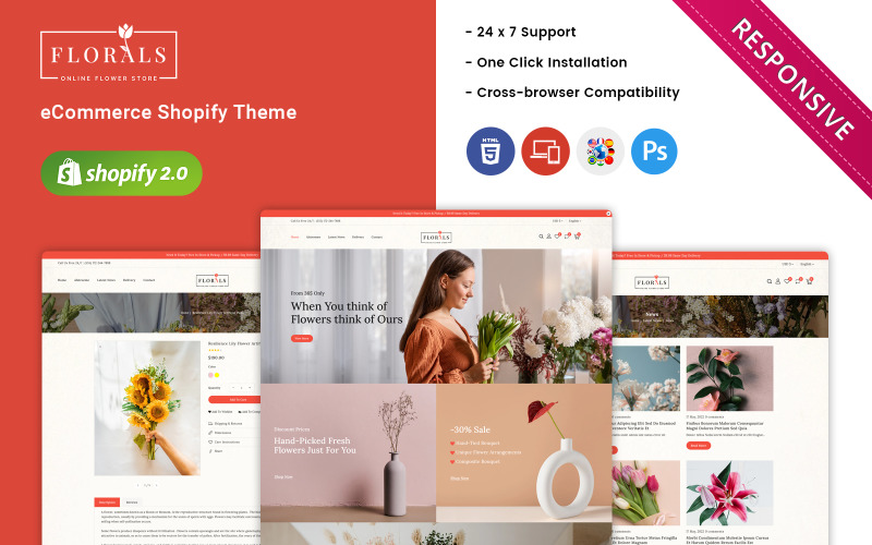 Fiori - Negozio di fiori e Fiorista Shopify Theme