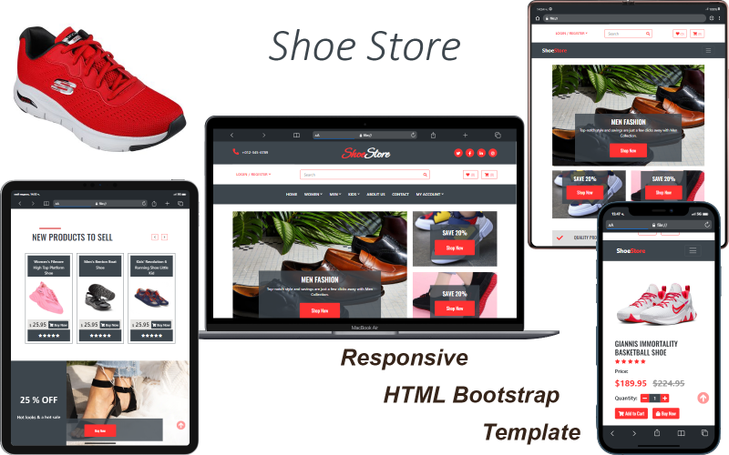 鞋店-响应HTML引导模板