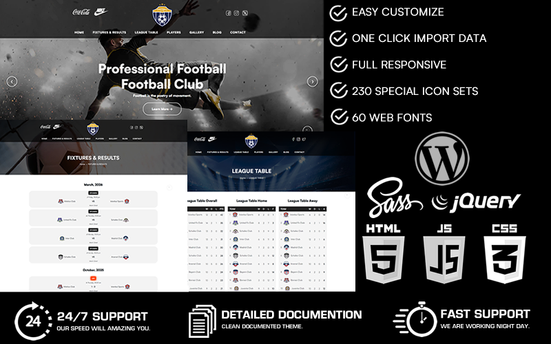 Voetbalclub - Sportclubs WordPress-thema