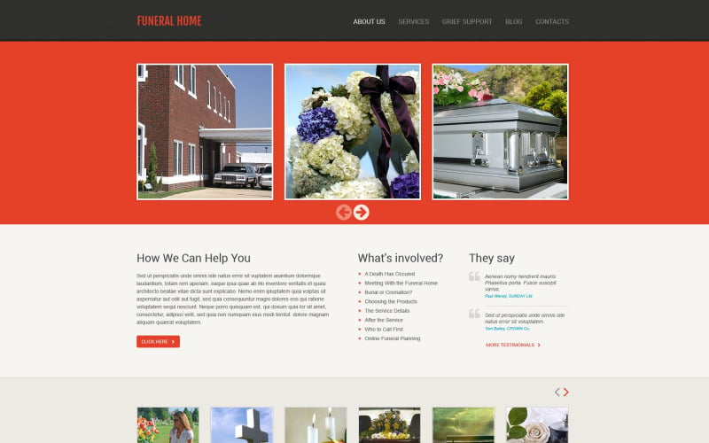 Free Funeral Services Responsive Website Template