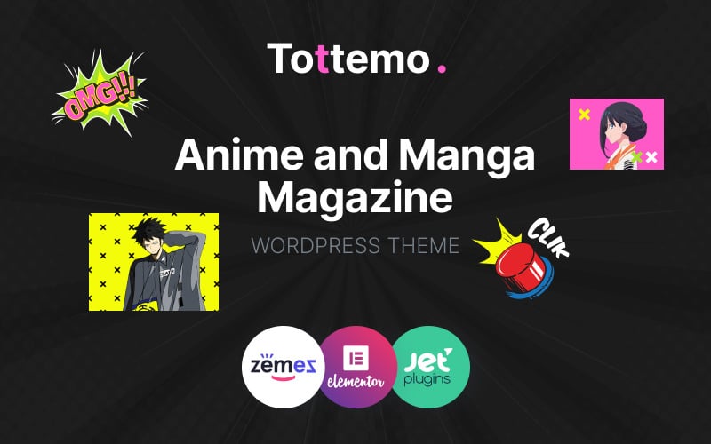 Tottemo -动画和漫画杂志的WordPress主题