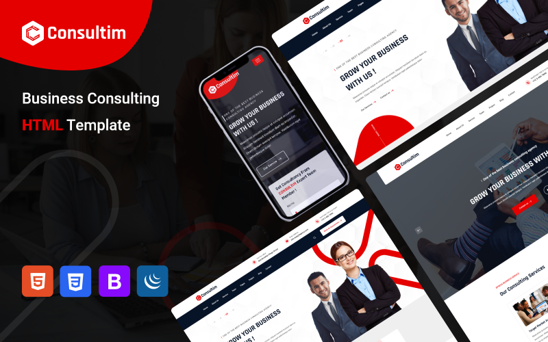 Consultim - Modelo HTML de Agência de Negócios de Consultoria