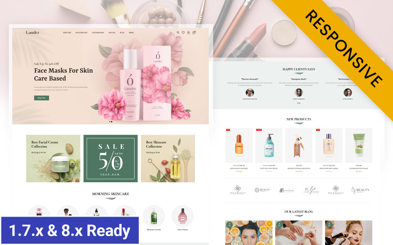 Lauder - Negozio di cosmetici Tema reattivo Prestashop