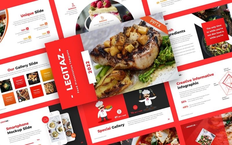 PowerPoint-mall för Legitaz Food