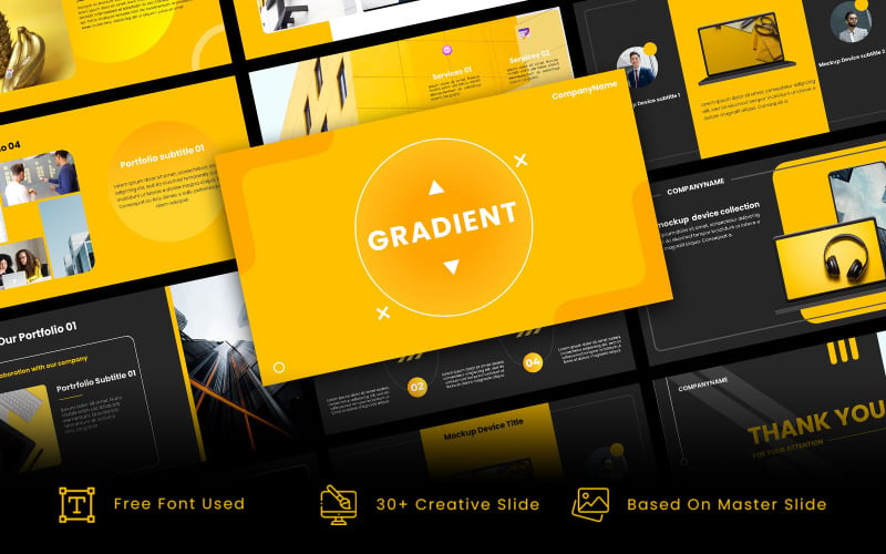 Gradiente - Plantilla de PowerPoint de negocios creativos