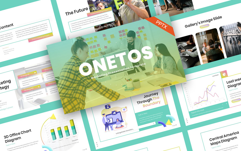 Modello PowerPoint di marketing di OneTos