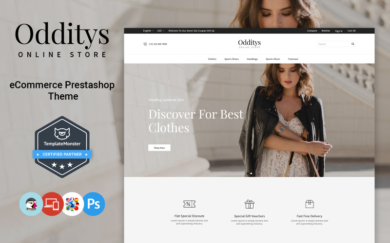 Odditys - Móda a doplňky Téma PrestaShop