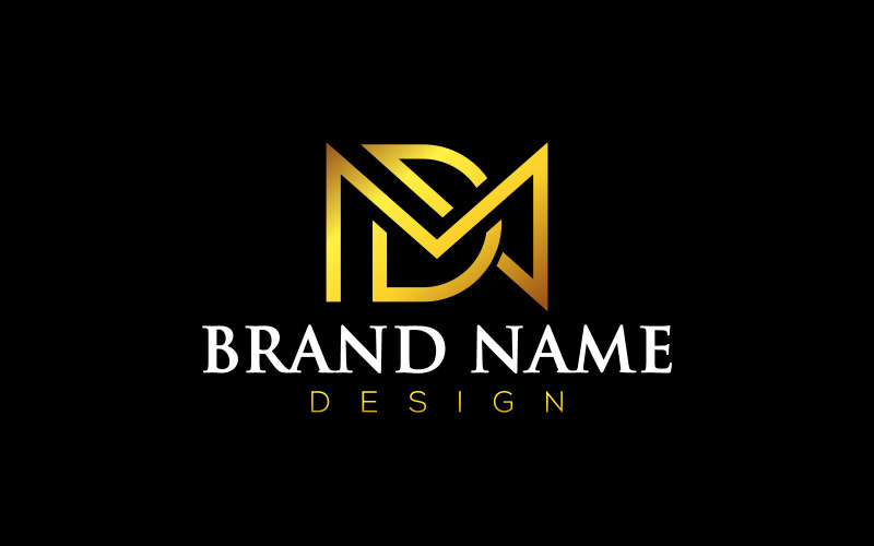Diseño de logotipo MD carta creativa