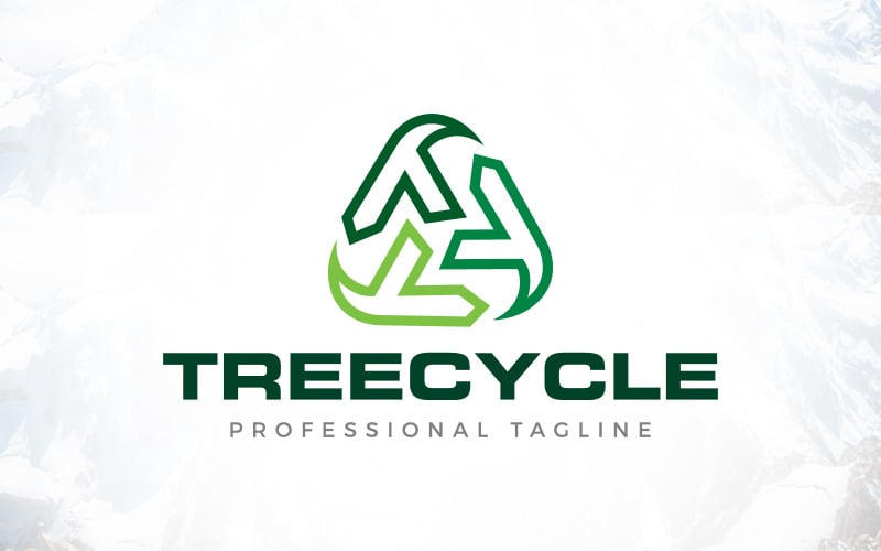 Recycle Letter T Tricycle Logo Design