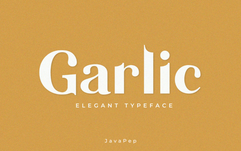 Knoflook / elegant san serif-lettertype