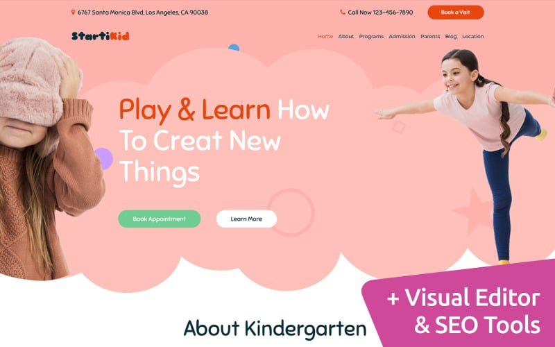 MotoCMS最佳幼儿园网站设计