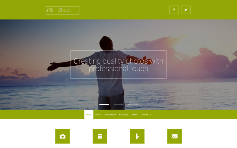 Photo Portfolio Website Powered by MotoCMS 3 Website Builder