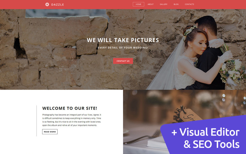 婚礼照片画廊照片画廊网站由MotoCMS 3网站建设者提供支持