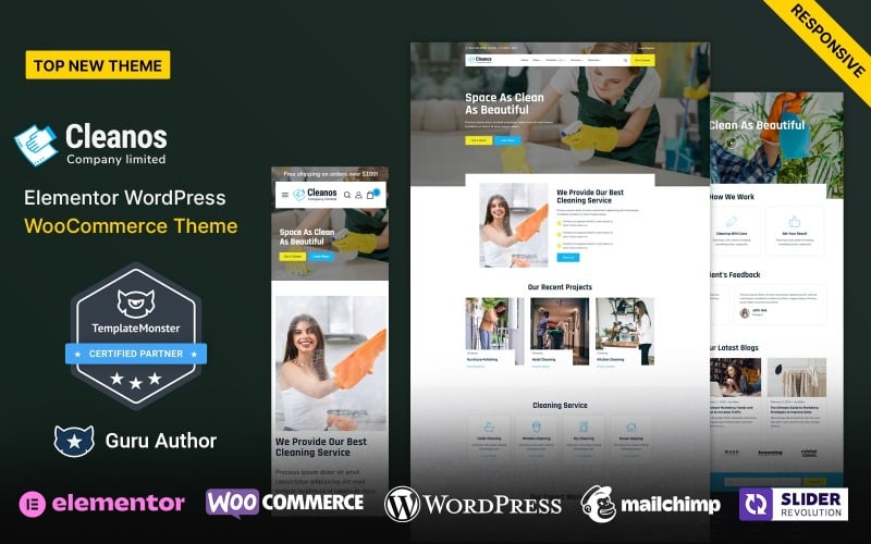 Cleanos - Tema de WordPress para servicios de limpieza
