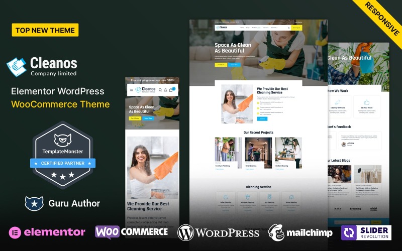 Cleanos - Tema WordPress per servizi di pulizia