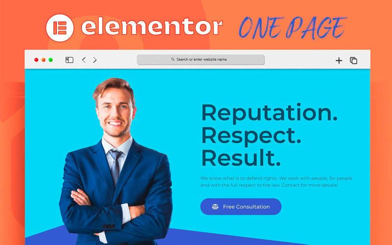 Advocate Pro Elementor目标页面模板