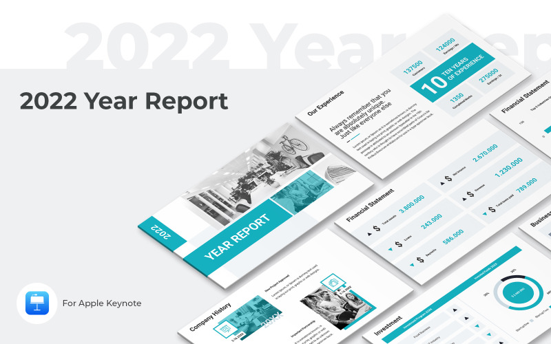 Modelo de Keynote do Relatório Anual 2022