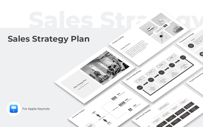 Keynote-sjabloon voor verkoopstrategieplan
