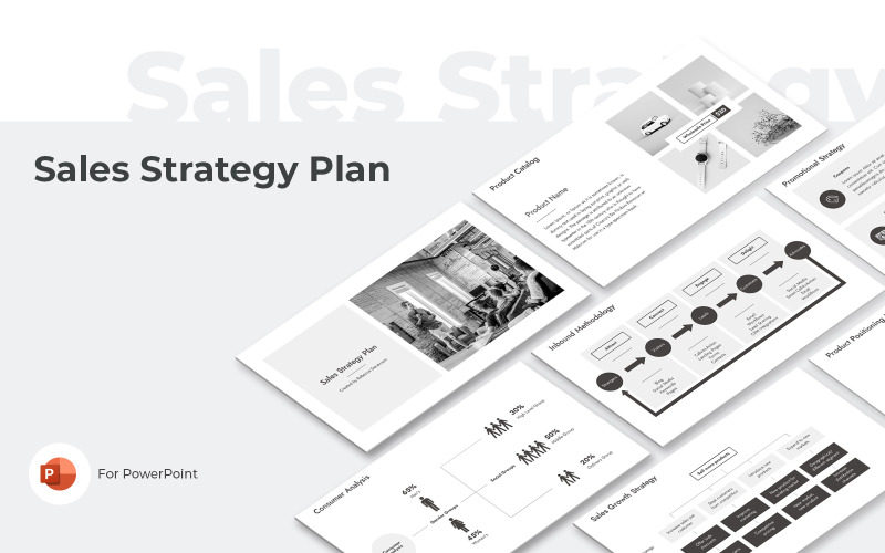 Modello PowerPoint Piano di strategia di vendita