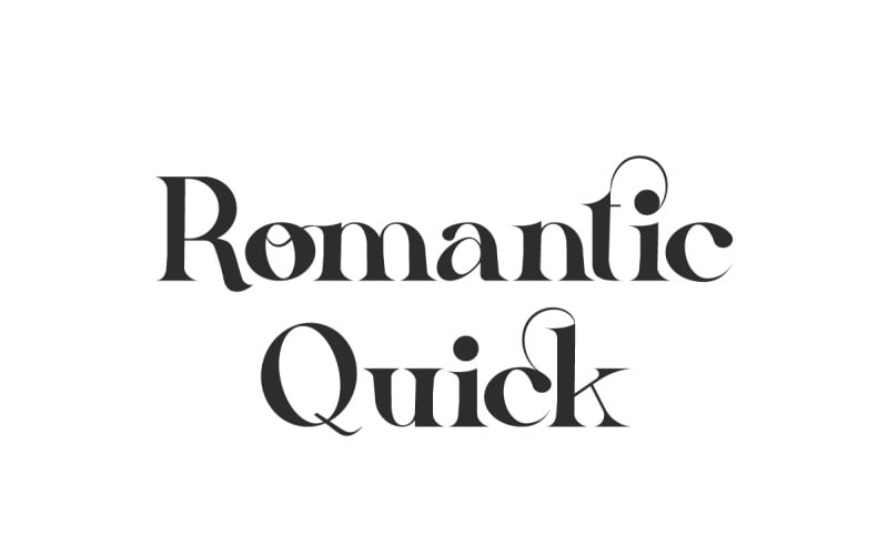 浪漫快速衬线字体