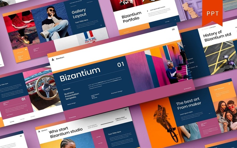 Bizantium – PowerPoint-mall för företag