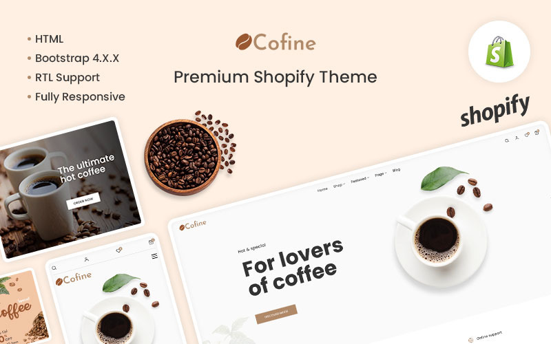 Cofine – Das auf Kaffee & Tee reagierende Shopify-Thema