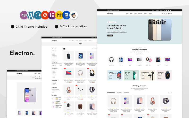 Electron - Multipurpose WooCommerce WordPress-tema