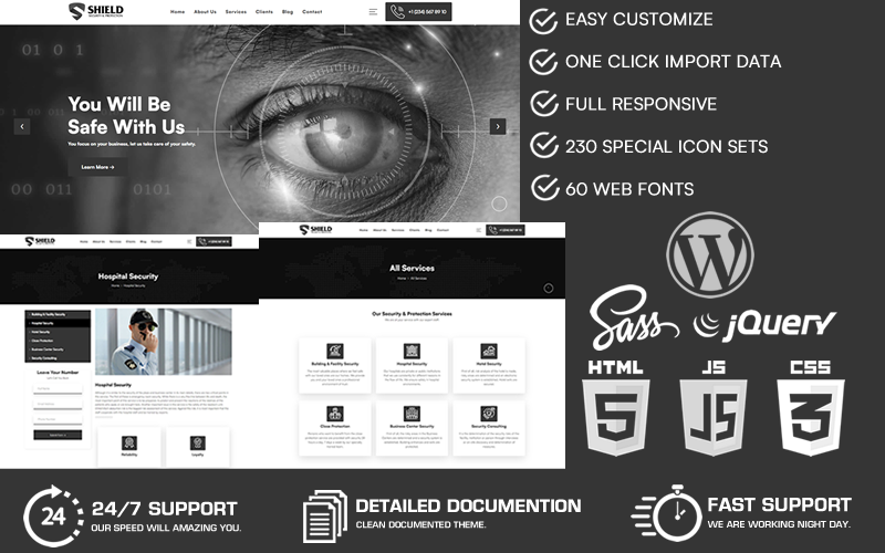 Shield - Security & Protection Service WordPress Theme
