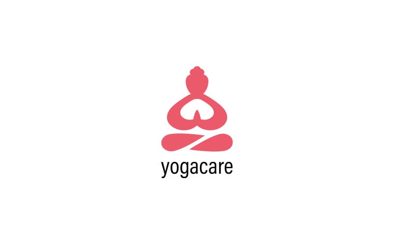 瑜伽护理瑜伽健康的人标志模板矢量设计现代图形商业黑色创意