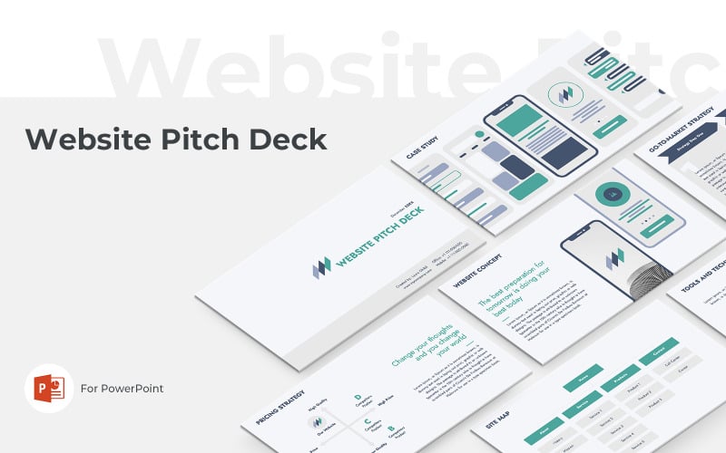 Modèle de présentation PowerPoint de site Web Pitch Deck