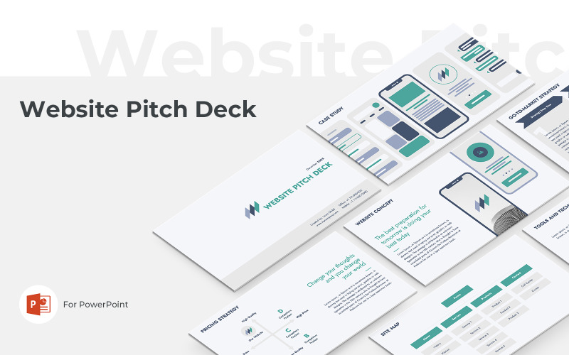 Website Pitch Deck PowerPoint-Präsentationsvorlage