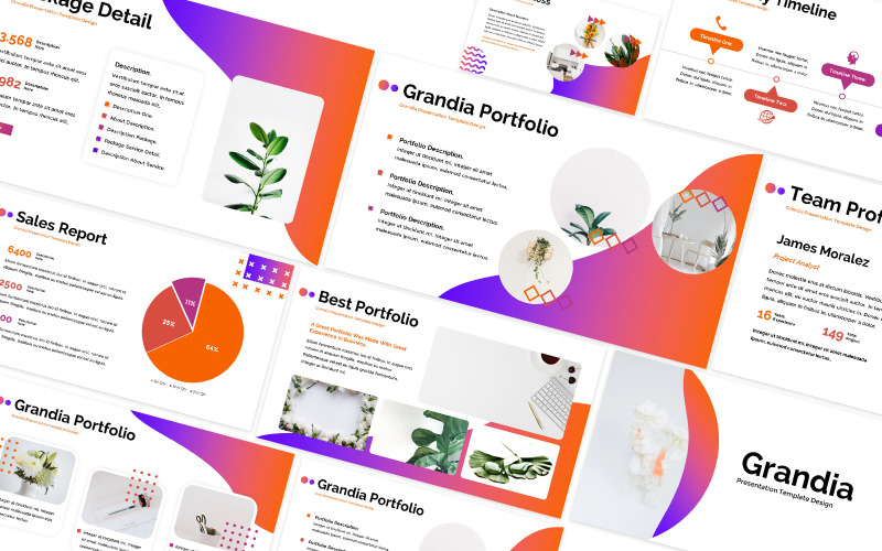 Grandia Company PowerPoint-sjabloon
