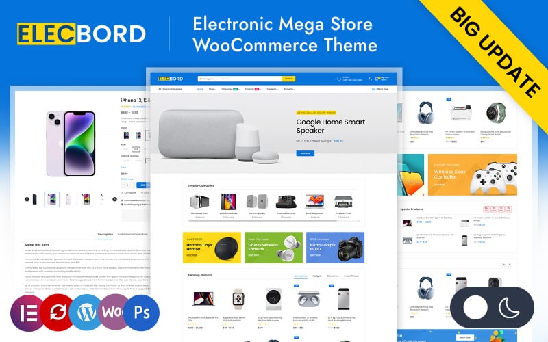 Elecbord – Mega Store Electronics Responzivní téma Elementor WooCommerce