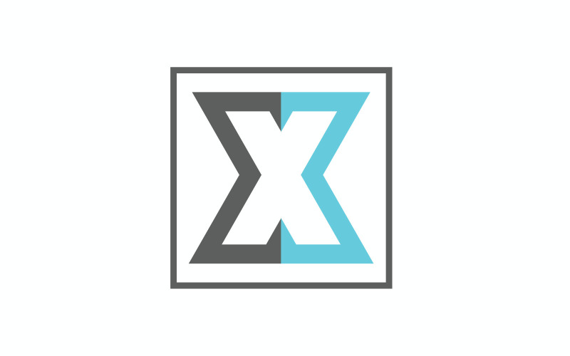 字母X公司标志模板