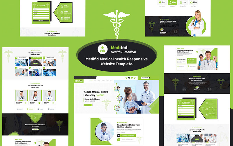 Medifed & Medical Doctor Health Care Business Responsivo Plantilla