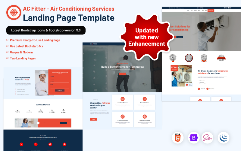 AC Fitter - Air Conditioning Services Landing Page Template