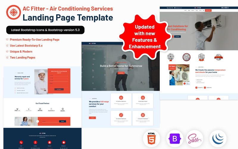 AC Fitter - Шаблон целевой страницы услуг по кондиционированию воздуха