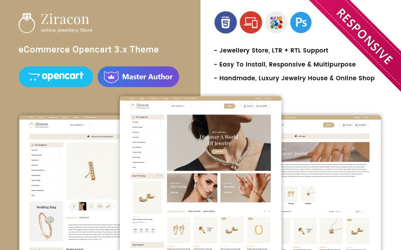 Ziracon – Kostenloses Schmuck-OpenCart-Theme