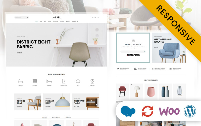 Mebel - Houten meubelwinkel WooCommerce Responsive Theme