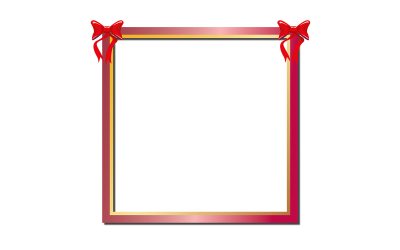 金色和红色风格的照片框架矢量