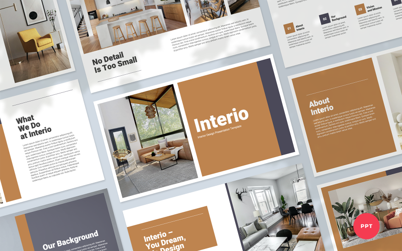 Design interiéru - prezentace PowerPoint šablony