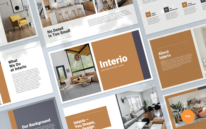 Дизайн інтер'єру - шаблон презентації Google Slides